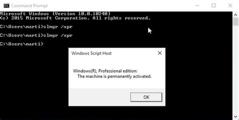 Command line check if windows is activated